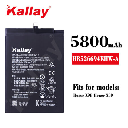 5800mAh Original quality HB526696EHW-A For Honor X9B Honor X50 Phone Battery Replacement