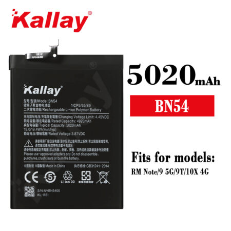 Xiaomi BN54 5020mAh  For Wholesale OEM Order Redmi  Note/9 5G/9T/10X 4GPhone Battery Replacement