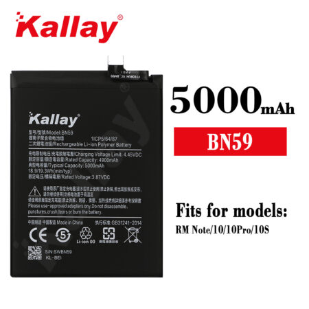 Xiaomi BN59 Super Fast Charge Original Capacity 5000mAh Mobile Battery for Redmi Note/10/10Pro/10S Battery Replacement