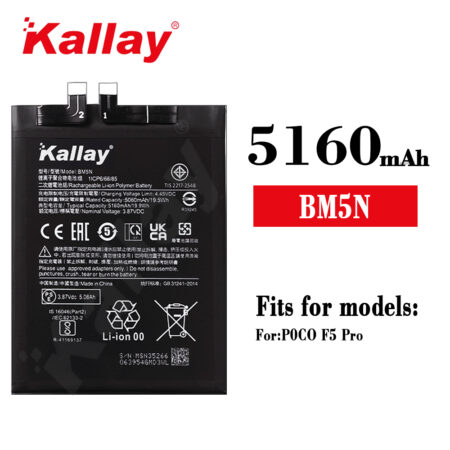 Xiaomi BM5N 5160MAH  Super fast charge cell phone battery replacement  For Wholesale POCO F5 Pro Battery