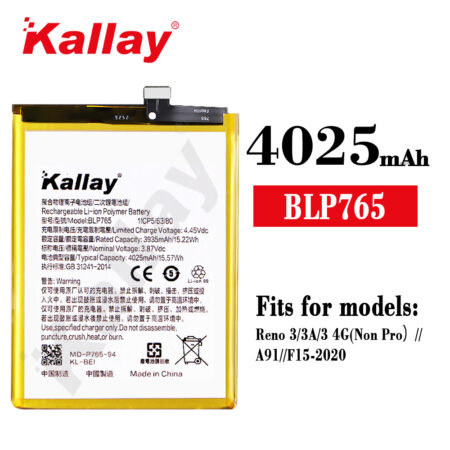 Original Capacity 4250mAh Replacement Phone Battery BLP765 For OPPO Reno 3/3A/3 4G(NON PRO)/A91/F15 2020 BATTERY