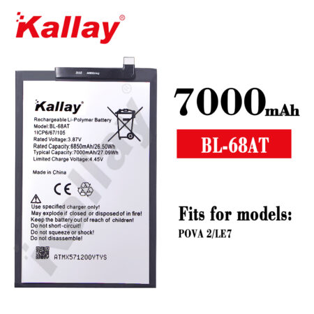 7000mAh Infinix BL-68AT  For POVA 2 /LE7 Phone Battery Wholesale  Factory