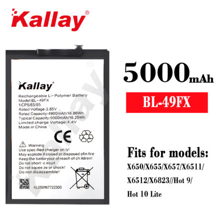 5000mAh Infinix BL-49FX For X650/X655/X657/X6511/X6512/X6823/HOT 9 /HOT 10 LITEPhone Battery Wholesale  Factory