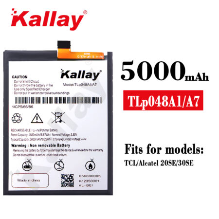 Original Capacity 5000mAh Replacement Phone Battery TLp048A1/A7For TCL/Alcatel 20SE/30SE Battery Replacement