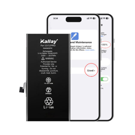 iPhone Diagnostic Battery Super Ultra more than Original Capacity 3400mAh Battery for iPhone 12/12Pro (No pop-up/Health 100%)Battery Replacement