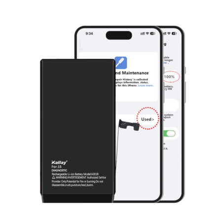 iPhone Diagnostic Battery Super Ultra more than Original Capacity 3600mAh Battery for iPhone 15(No pop-up/Health 100%) Battery Replacement
