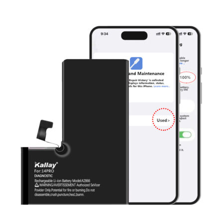 iPhone Diagnostic Battery Super Ultra more than Original Capacity 3490mAh Battery for iPhone 14 Pro (No pop-up/Health 100%)Battery Replacement